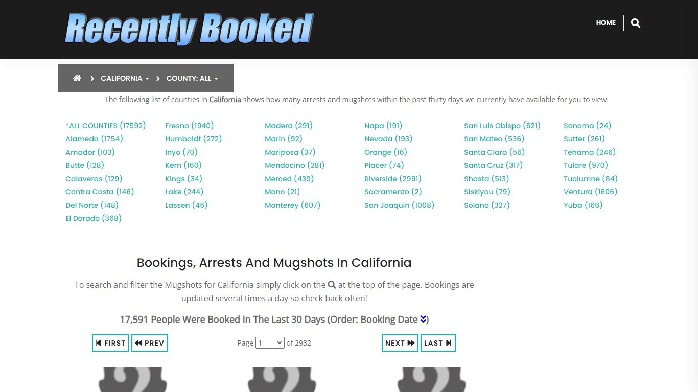 Bookings, Arrests and Mugshots in Santa Cruz County, California